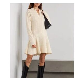 Polo Ralph Lauren Cream Cable Knit Dress